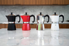 Bellemain moka pot 6 cup aluminum silver finish