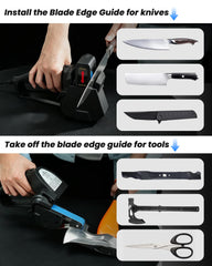 Belt Knife Sharpener Electric with 12 sanding belts