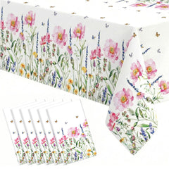 Bencailor 6 Pcs Flower Tablecloth set packaging