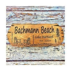 Benchmark Signs And Gifts personalized beach house sign front view