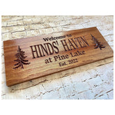 Benchmark Signs And Gifts personalized cabin sign front view