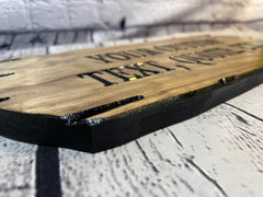 Pine carved sign with sawtooth hanger by Benchmark Signs And Gifts