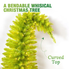 Bent curved top branches on whimsical tree
