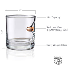 Made in USA BenShot glass handcrafted in Wisconsin