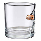 BenShot rocks glass with real 0.45ACP bullet embedded