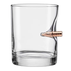 BenShot Rocks Glass Real .308 Bullet 11oz Set of 2 side view