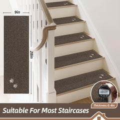 Non slip backing on BEQHAUSE stair treads