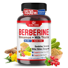 Berberine 14in1 1530mg bottle label