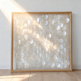 Bergamot 3D handmade Capiz Shell Wall Art 24x24 with wooden frame