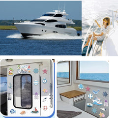 Reusable ship cabin magnets on car door