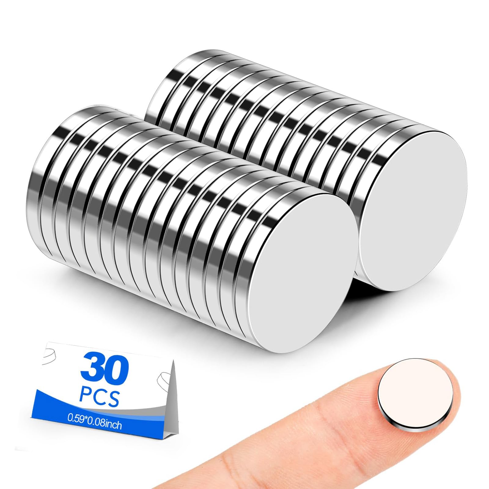 BEST CHOICE MAGNETS small magnet 15x2mm 30 pack for refrigerator