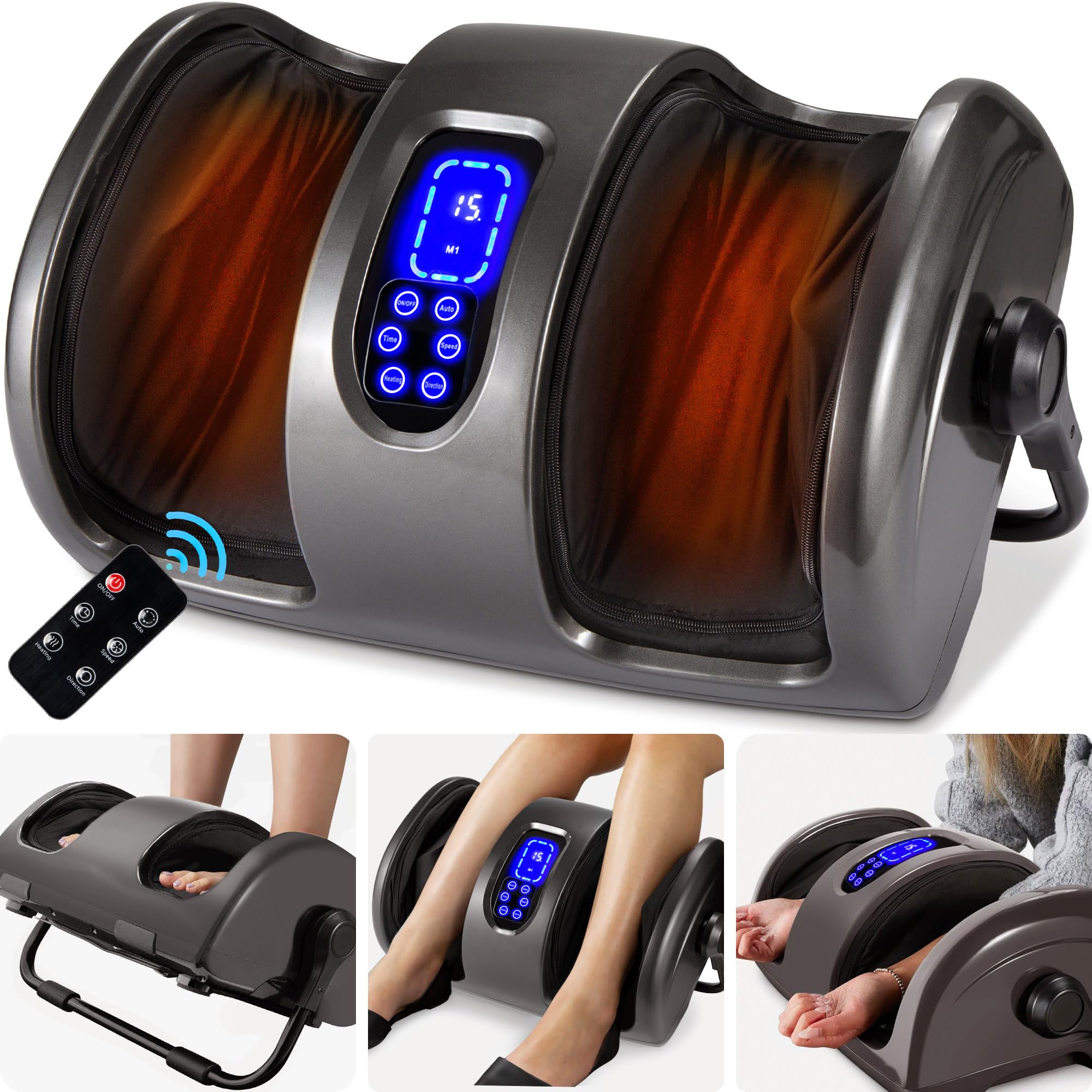 Best Choice Products Shiatsu Foot Massager gray with remote control