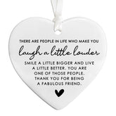 Best Friend Gift Ceramic Heart Plaque front view