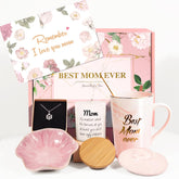 Best Mom Ever mug with lid and golden spoon