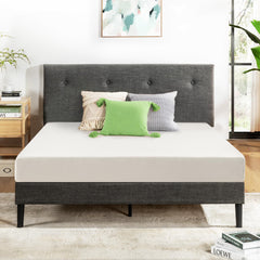 Green Tea memory foam white cover closeup
