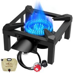 BESTFIRE propane burner cast iron with heat shield