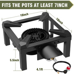 Portable outdoor burner for camping and fishing use