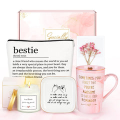 Best Friend Birthday Gifts for Women gift basket with 12oz ceramic mug
