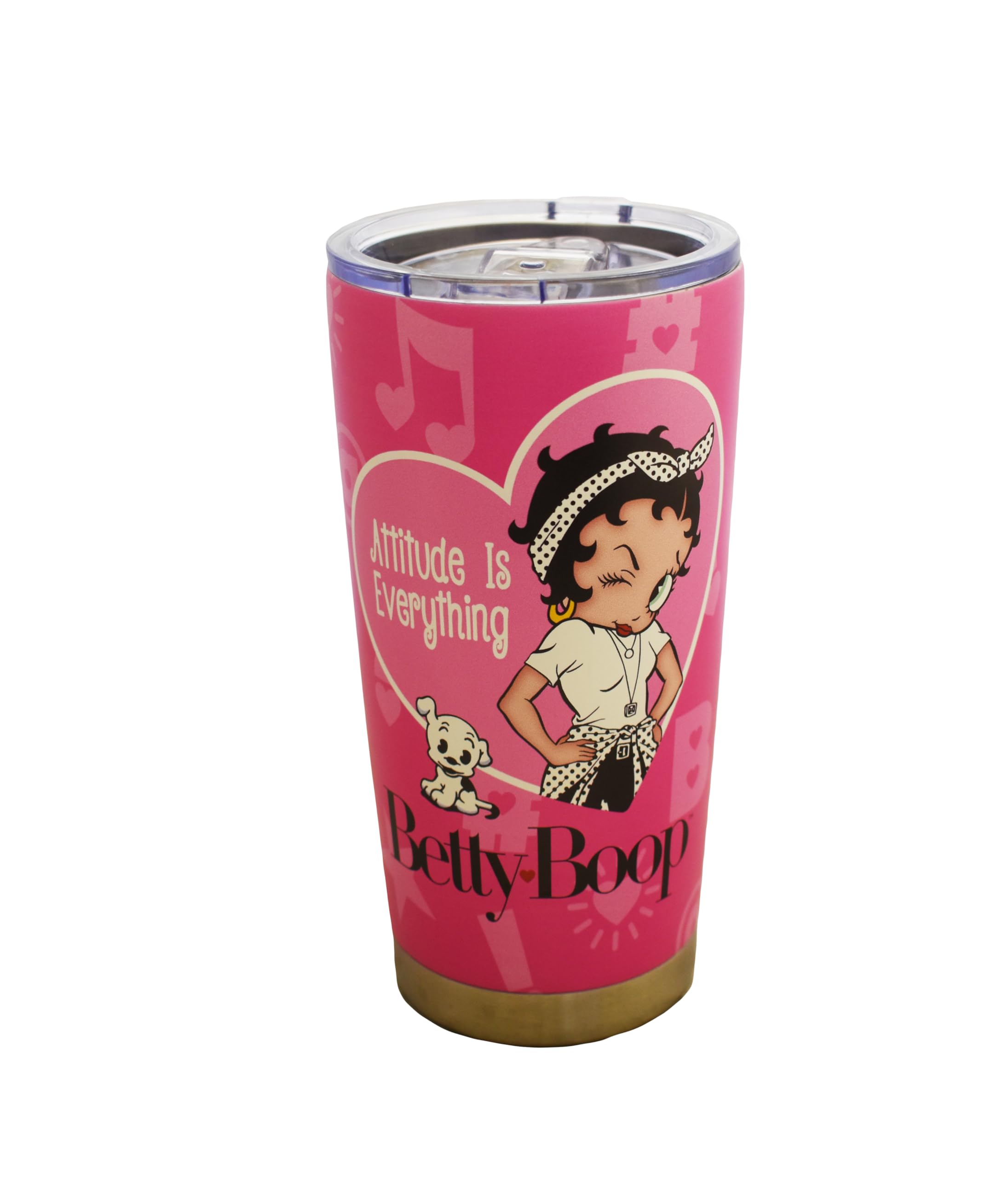 Betty Boop 16 oz travel mug with lid Attitude caption