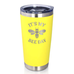 Bevvee Bee Day Insulated Tumbler 20 oz yellow