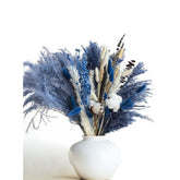 BEEXEED Dried Flowers Pampas Grass Bouquet navy blue 17 inch stems