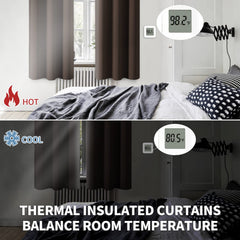 Grommet top curtain panel with 1.6 inch inner diameter