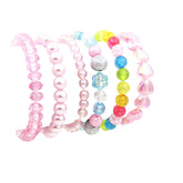 BGSHEMNI princess bracelets rainbow bead set for girls