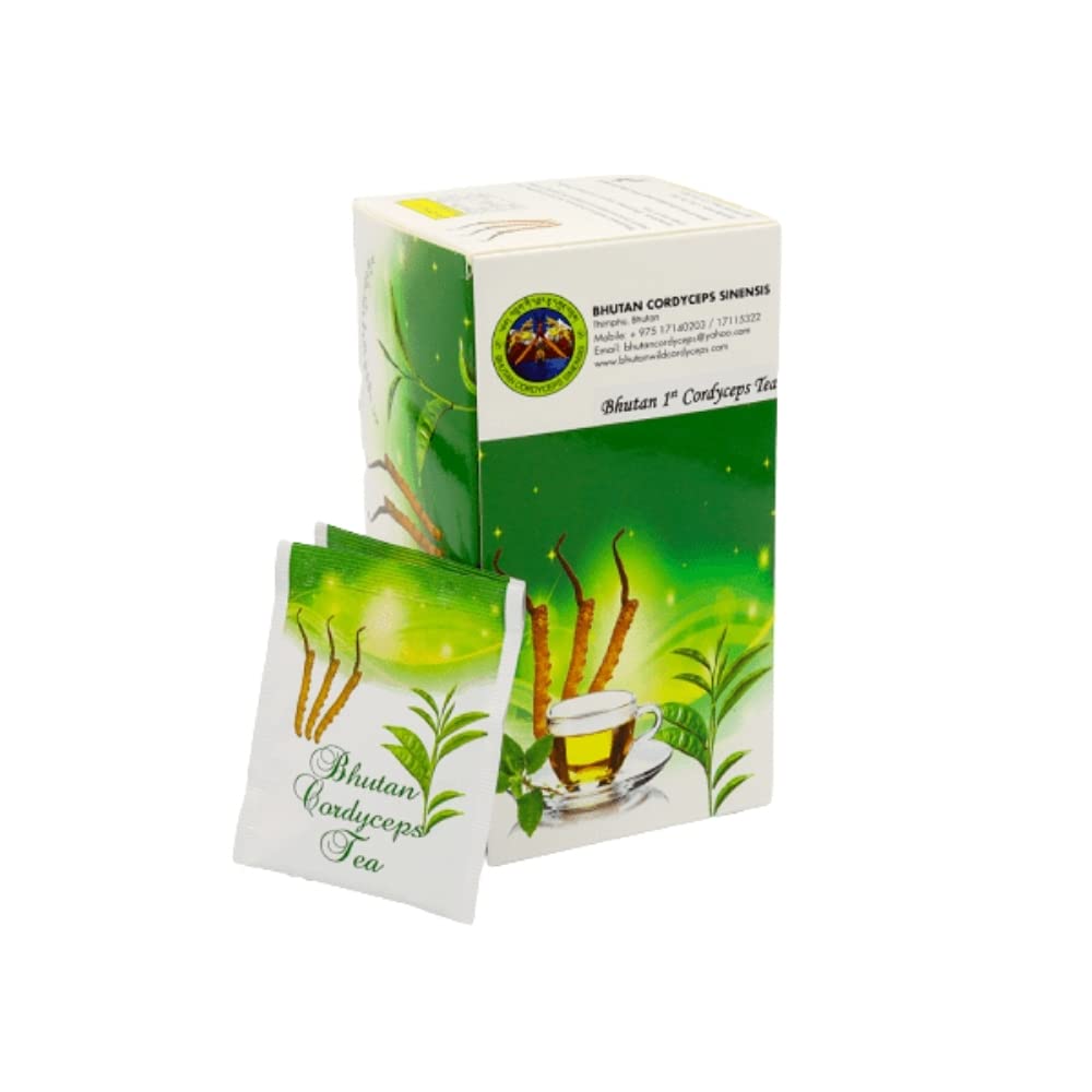 Bhutan Cordyceps Tea box showing 25 tea bags