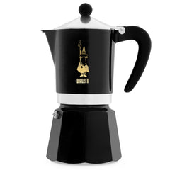 Bialetti Moka Pot Caffe Mercanti Black Oro 6 Cups packaging
