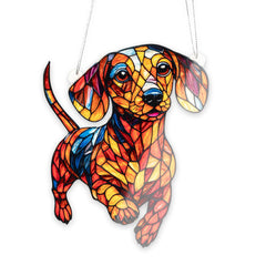 Big Size 6in Dachshunds Christmas Ornament on tree