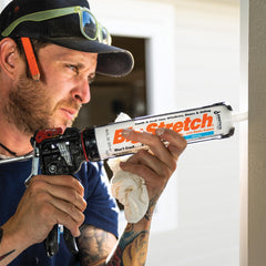 Caulk adheres to metal vinyl wood Sashco Big Stretch