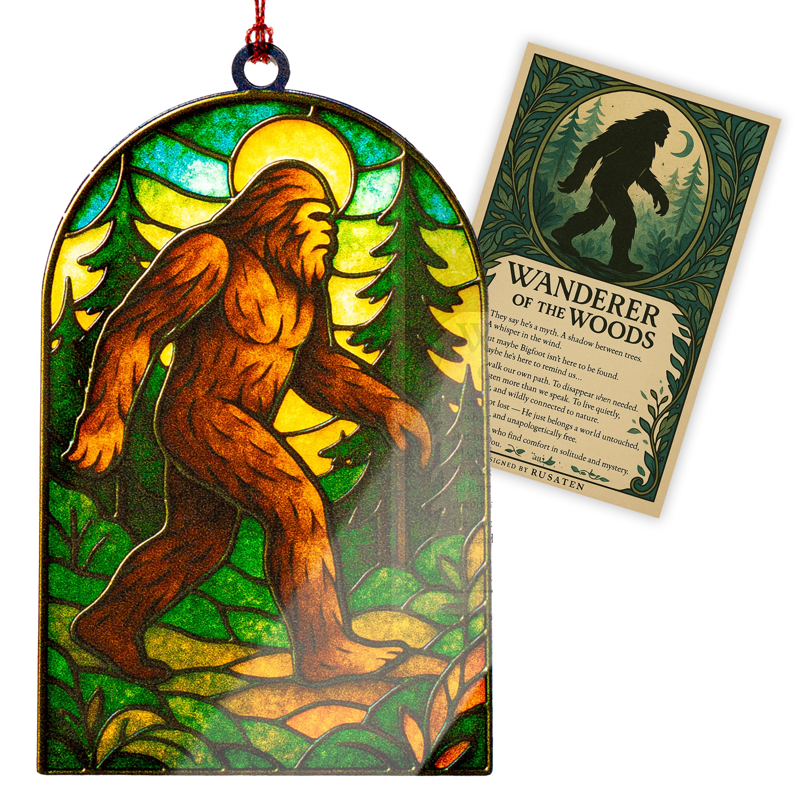 Bigfoots Gifts bigfoot christmas ornament 2025 on tree
