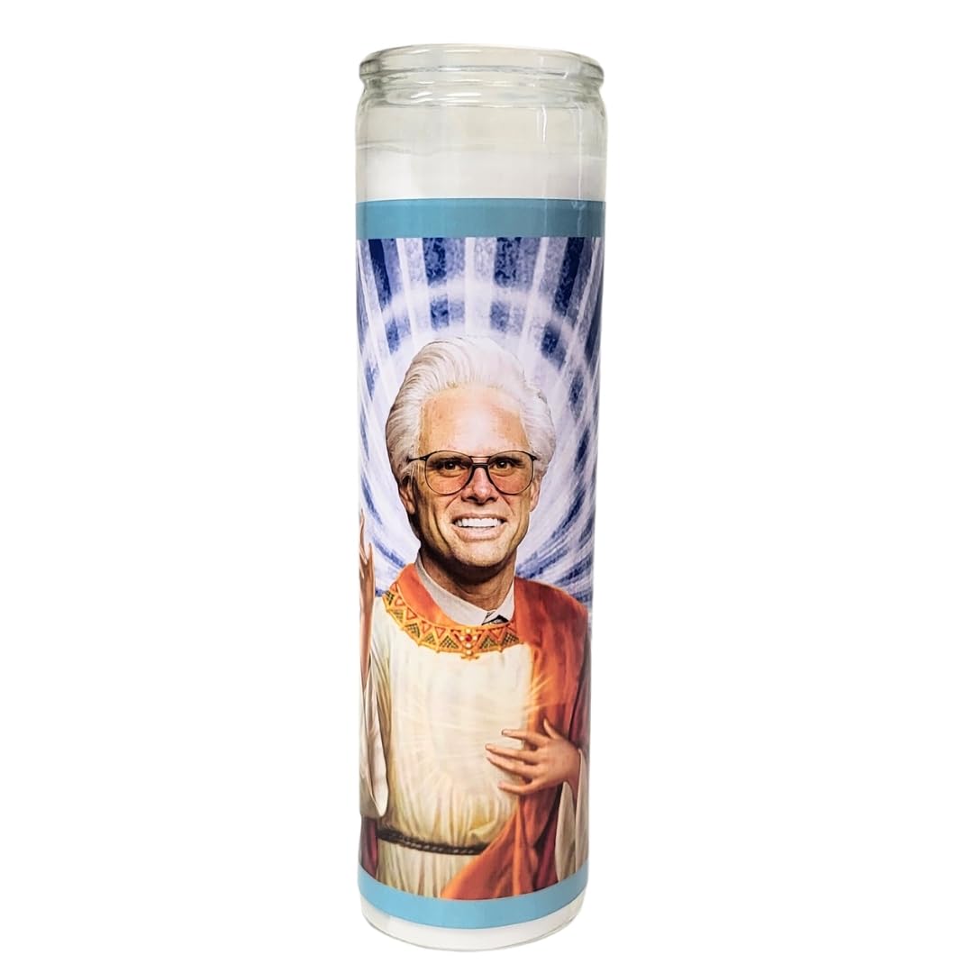 Billy Celebrity Candle Saint Prayer Candle 8 inch unscented white wax