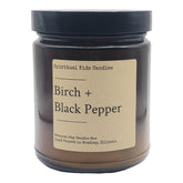 Birch & Black Pepper Soy Candle 8oz glass jar