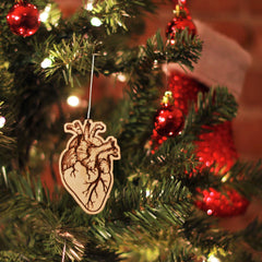 Birch wood ornament handcrafted in a Portland studio