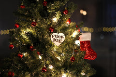 3¼ inch square birch wood ornament