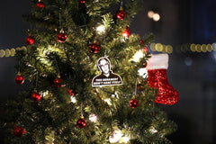 Laser-cut ornament with hanger