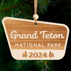 Birch wood National Park ornament natural finish