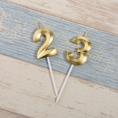 Birthday candles in gold for 23rd birthday celebrations alt text