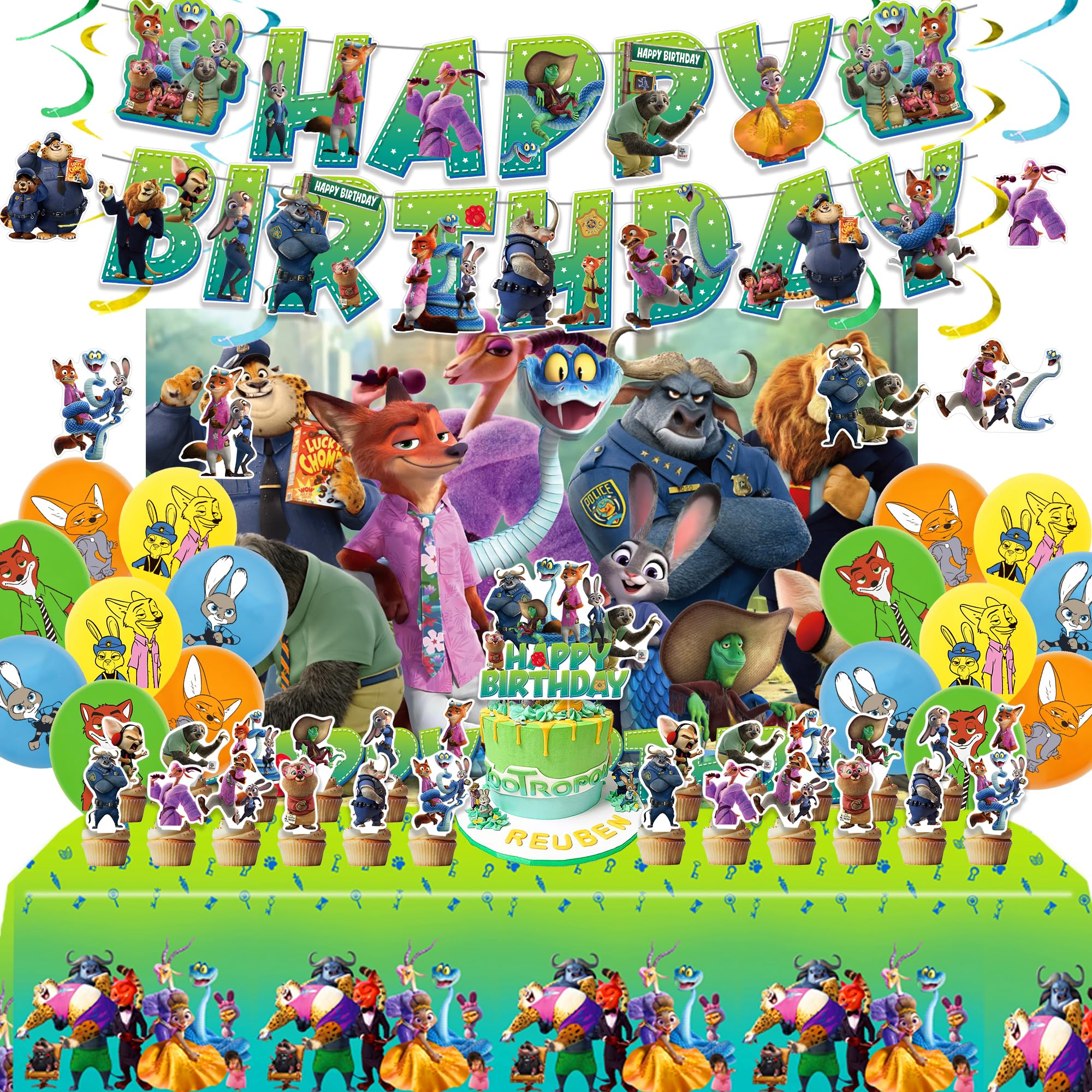 Backdrop for Birthday Party Decorations Set JungleThemed Game Celebration 39x59