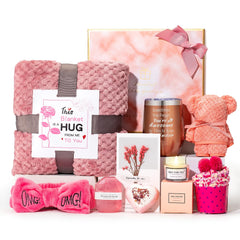 Birthday gifts for women gift box with blanket and tumbler