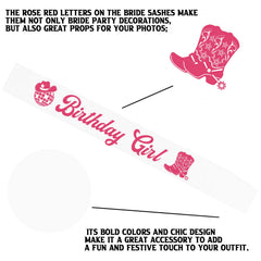 31-5-inch long sash for Women birthday party