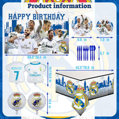 Backdrop tablecloth banner and party décor from football set