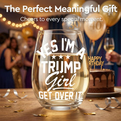 Birthday party gift glass for her