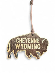 Solid cherry wood ornament 3.75 wide