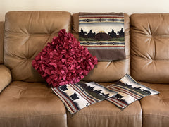 Western style headrest cover for recliners by Bittlemen Furniture Co 17x27