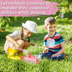 Butterfly net included with Biubee bug catching kit for kids