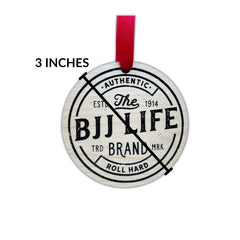 Solid light weight basswood ornament for BJJ practitioners