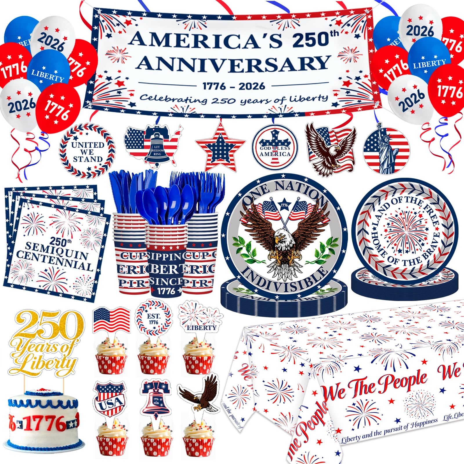 BKYVFDP 4th July kit banner and tablecloth included