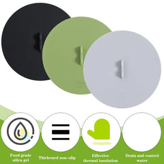 Black silicone cup cover with spoon holder